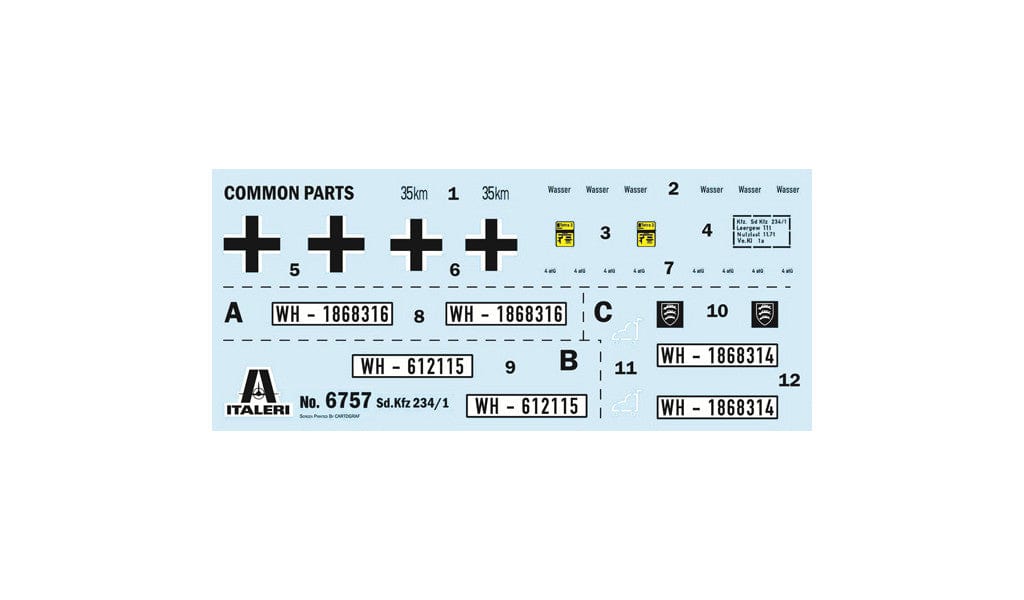 400 - Italeri - 6757 - Sd.Kfz. 234/1 - decals