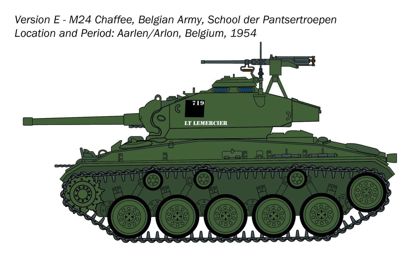 304 - Italeri - 6761 - M24 Chaffee - paint schemes