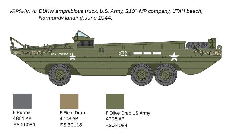 300 - Italeri - 7022 - GMC DUKW-353 - paint schemes