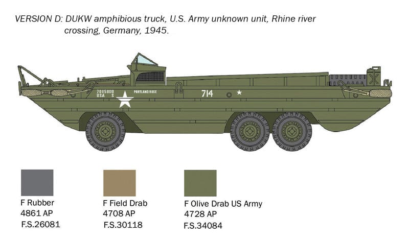 303 - Italeri - 7022 - GMC DUKW-353 - paint schemes