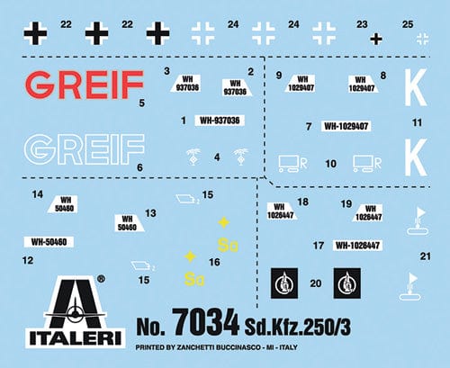 400 - Italeri - 7034 - Sd.Kfz. 250/3 - decals
