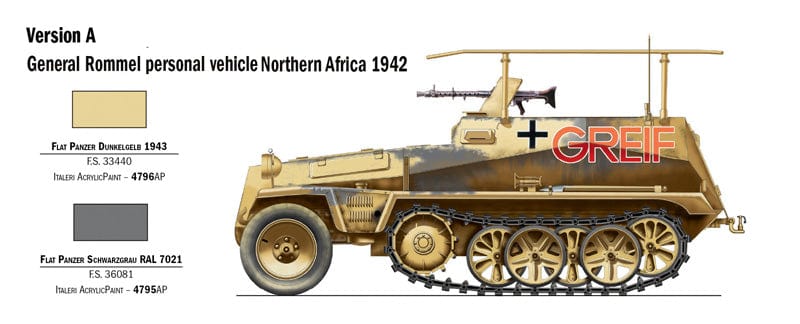 300 - Italeri - 7034 - Sd.Kfz. 250/3 - paint schemes