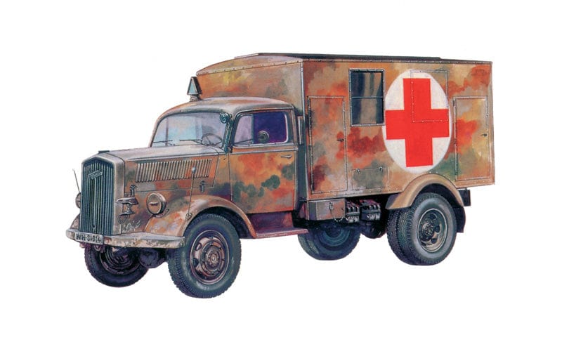150 - Italeri - 7055 - Kfz. 305 Opel Blitz Ambulance - box art