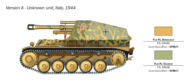300 - Italeri - 7061 - Sd.Kfz. 124 Wespe - paint schemes
