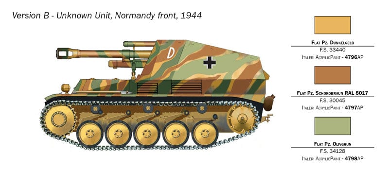 301 - Italeri - 7061 - Sd.Kfz. 124 Wespe - paint schemes