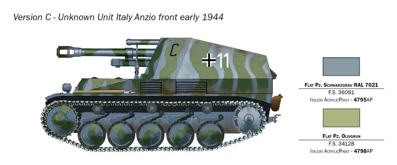 302 - Italeri - 7061 - Sd.Kfz. 124 Wespe - paint schemes