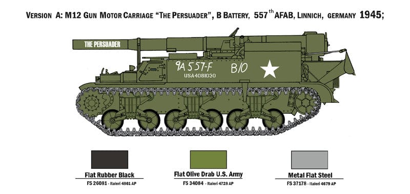 300 - Italeri - 7076 - 155mm GMC M12 - paint schemes