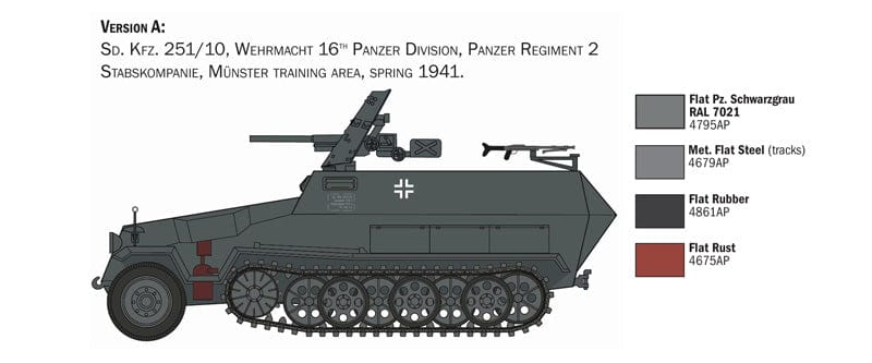 300 - Italeri - 7079 - Sd.Kfz. 251/10 - paint schemes