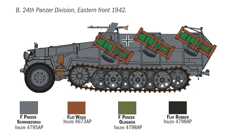 301 - Italeri - 7080 - Sd.Kfz. 251/1 Stuka zu Fuss - paint schemes