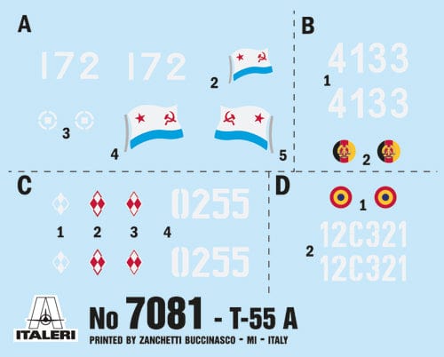 400 - Italeri - 7081 - T-55A - decals