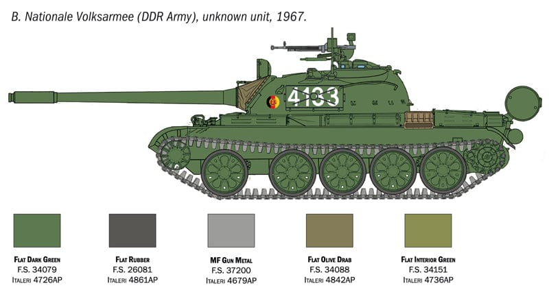 301 - Italeri - 7081 - T-55A - paint schemes