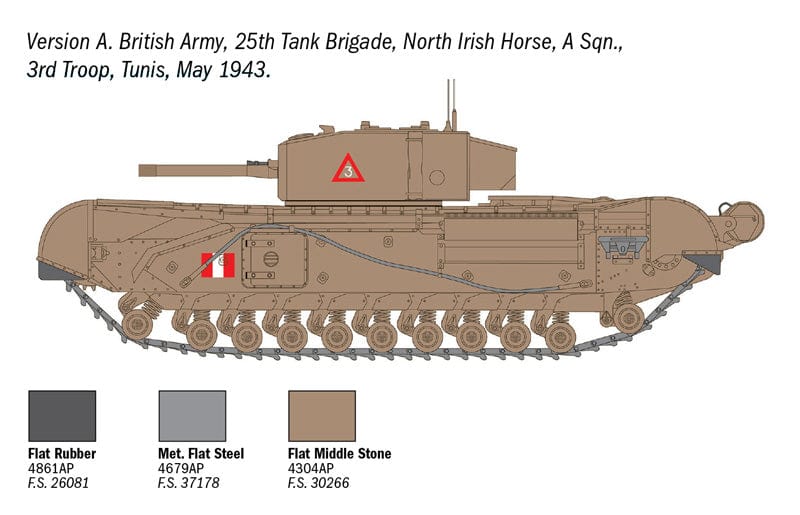 300 - Italeri - 7083 - Churchill Mk III - paint schemes
