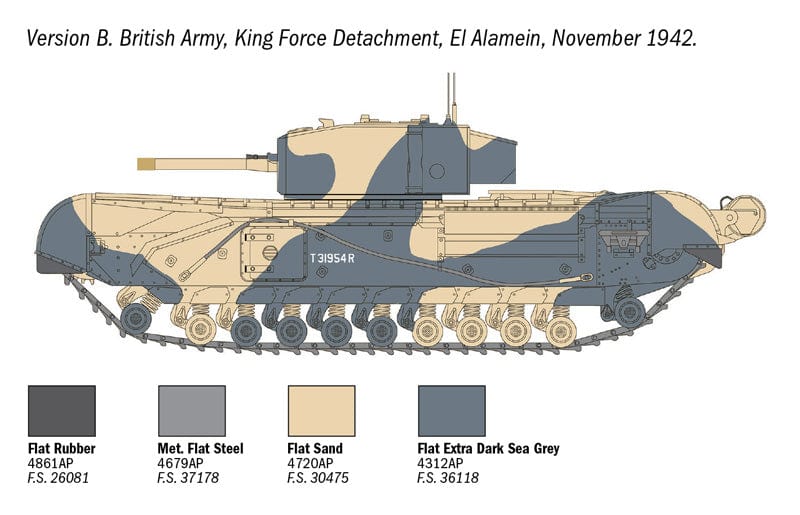 301 - Italeri - 7083 - Churchill Mk III - paint schemes