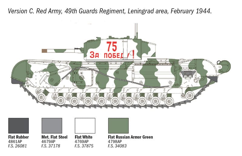 302 - Italeri - 7083 - Churchill Mk III - paint schemes