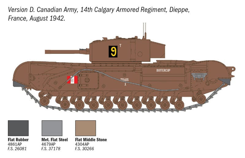 303 - Italeri - 7083 - Churchill Mk III - paint schemes