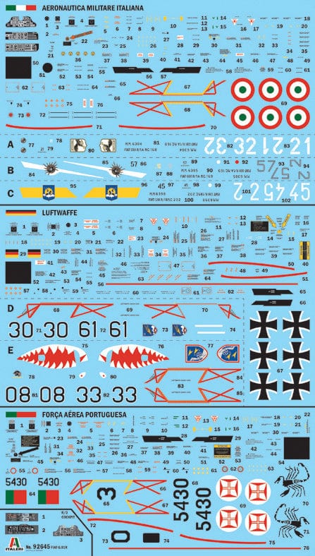 400 - Italeri - 92645 - Fiat G.91R - decals