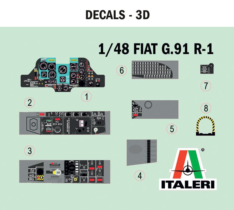 401 - Italeri - 92645 - Fiat G.91R - decals