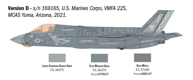 303 - Italeri - 92810 - Lockheed Martin F-35B Lightning II - paint schemes