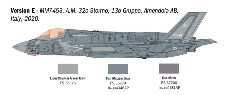 304 - Italeri - 92810 - Lockheed Martin F-35B Lightning II - paint schemes
