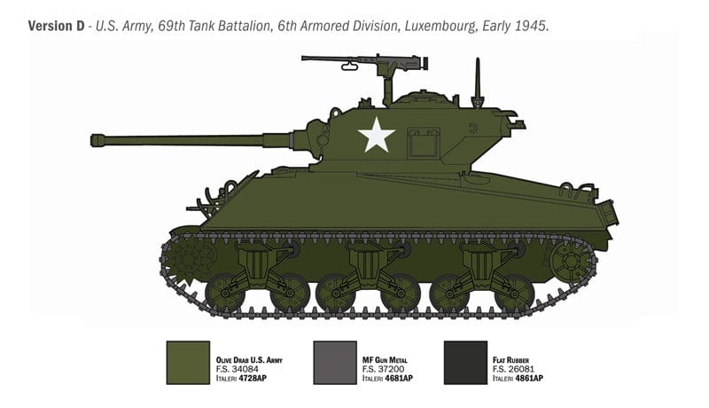 303 - Italeri - 96440 - M4A3(76)W Sherman - paint schemes