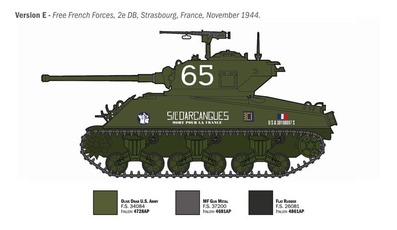 304 - Italeri - 96440 - M4A3(76)W Sherman - paint schemes