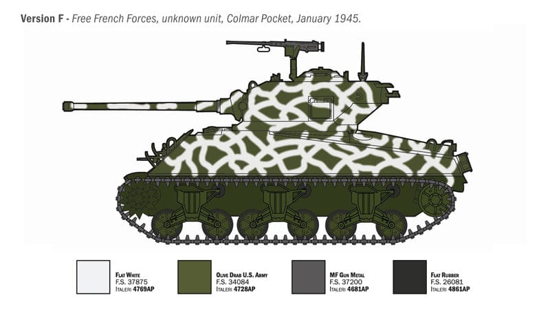 305 - Italeri - 96440 - M4A3(76)W Sherman - paint schemes