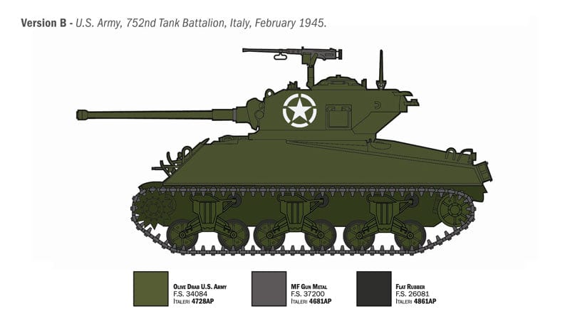 301 - Italeri - 96440 - M4A3(76)W Sherman - paint schemes