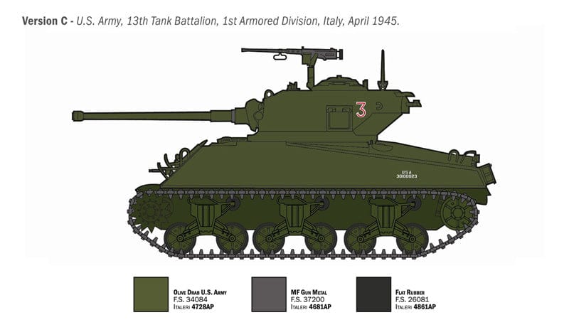 302 - Italeri - 96440 - M4A3(76)W Sherman - paint schemes