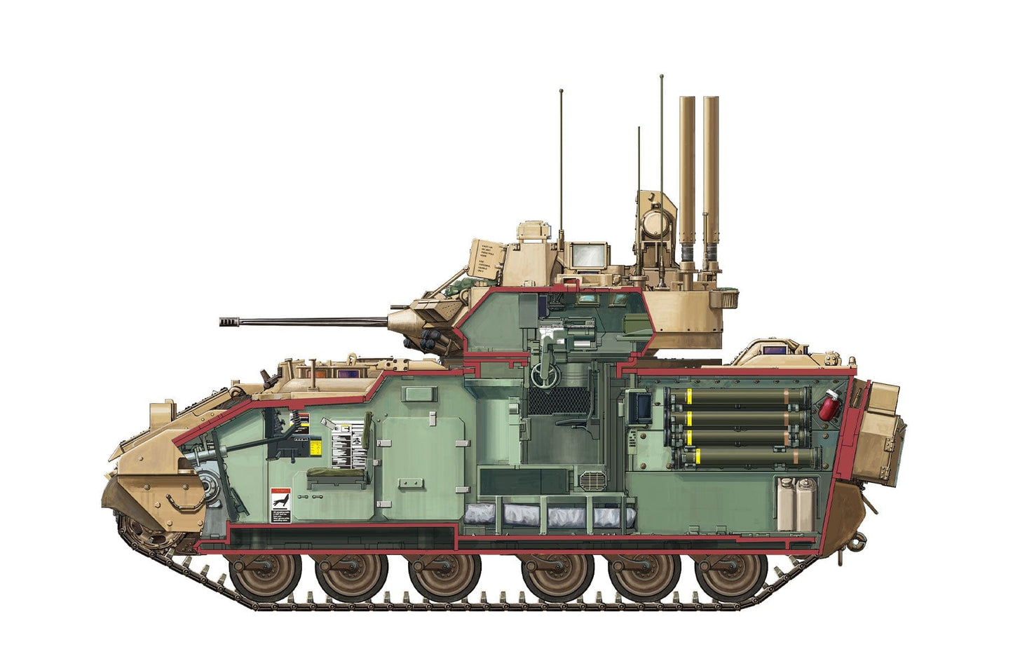 300 - Meng Model - SPS-017 - M3A3 Bradley with BUSK III Interior Set - paint schemes