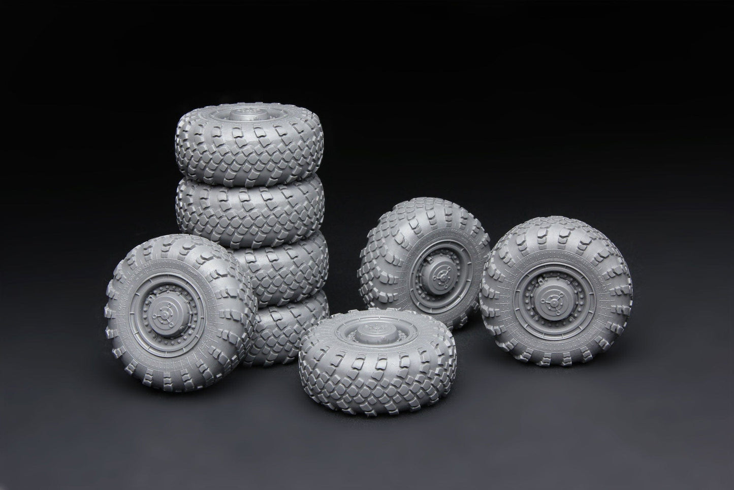 601 - Meng Model - SPS-019 - MAZ-543M Sagged Wheels Set - unpainted model