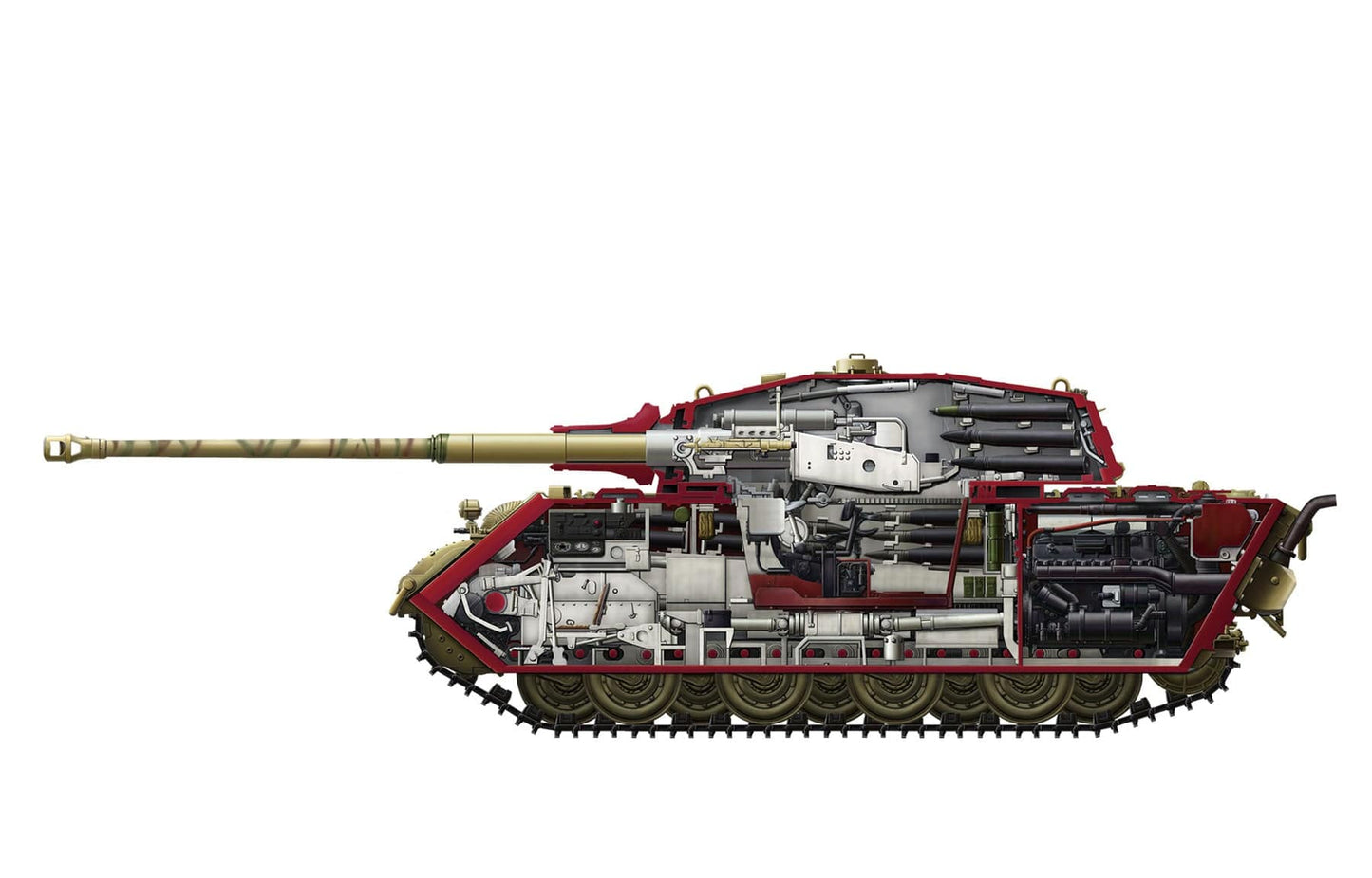 300 - Meng Model - SPS-037 - Pz.Kpfw. VI Tiger II Königstiger Interior Set - paint schemes
