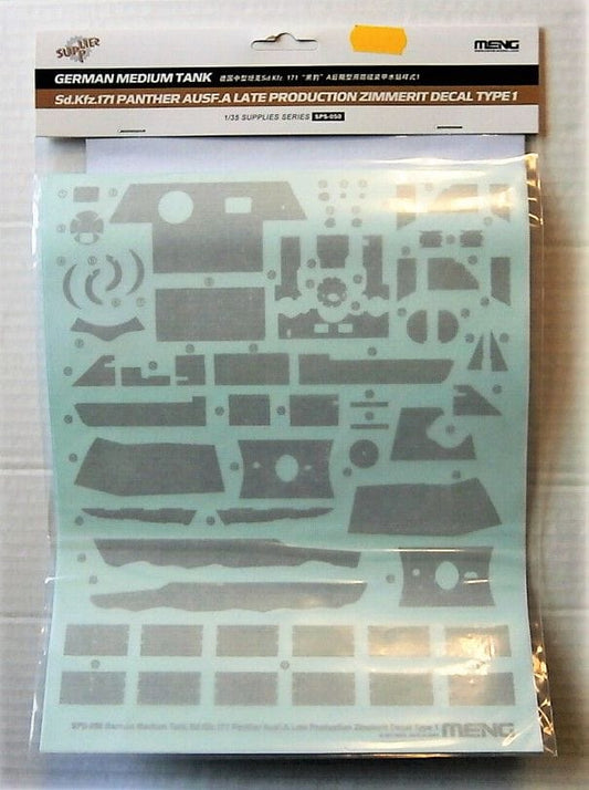 010 - Meng Model - SPS-050 - Pz.Kpfw. V Panther Ausf. A Zimmerit Decal Type 1 - primary image