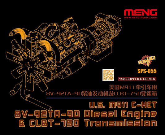 010 - Meng Model - SPS-055 - Oshkosh M911 C-HET Engine and Transmission Set - primary image