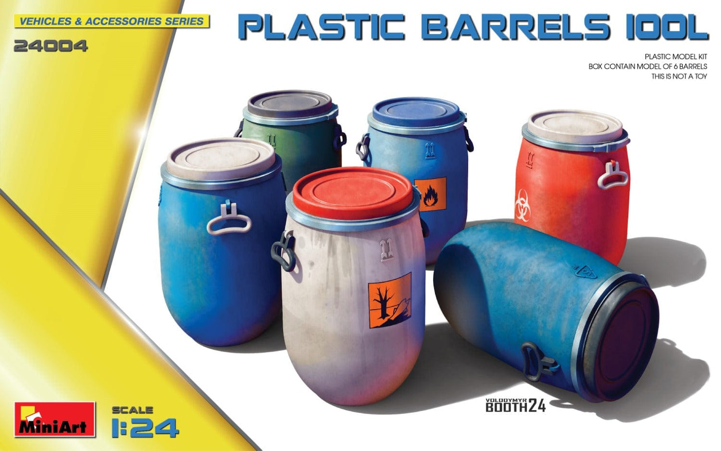 010 - Miniart - 24004 - 100l Plastic Barrels - primary image