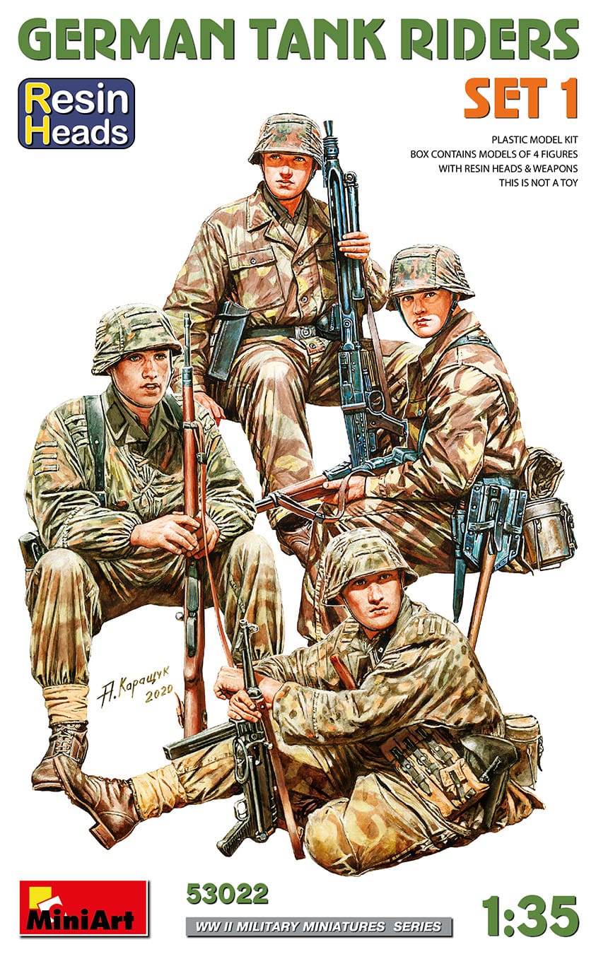 German Tank Riders Set 1 (resin heads)