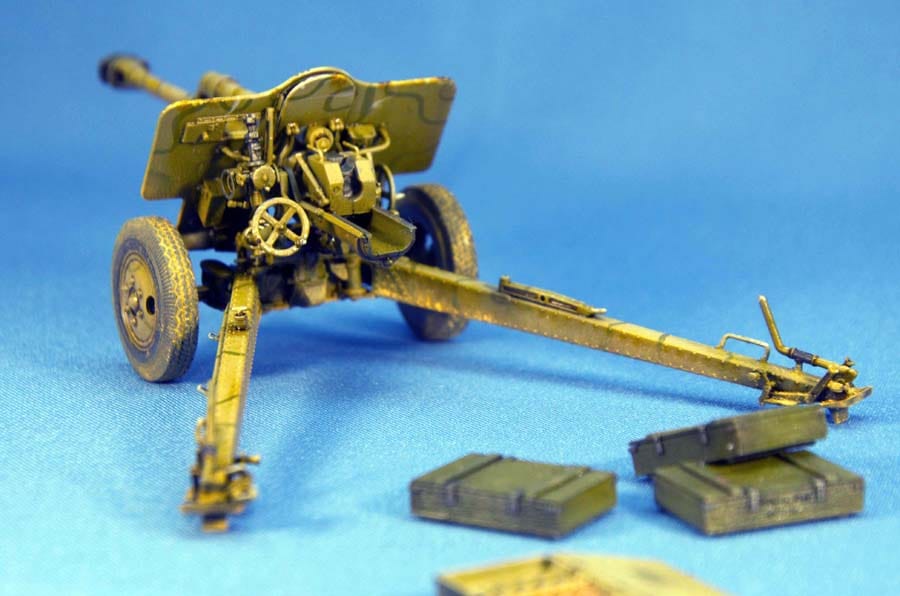 705 - Miniart - 35104 - 7.62cm FK39(r) Field Gun - painted model