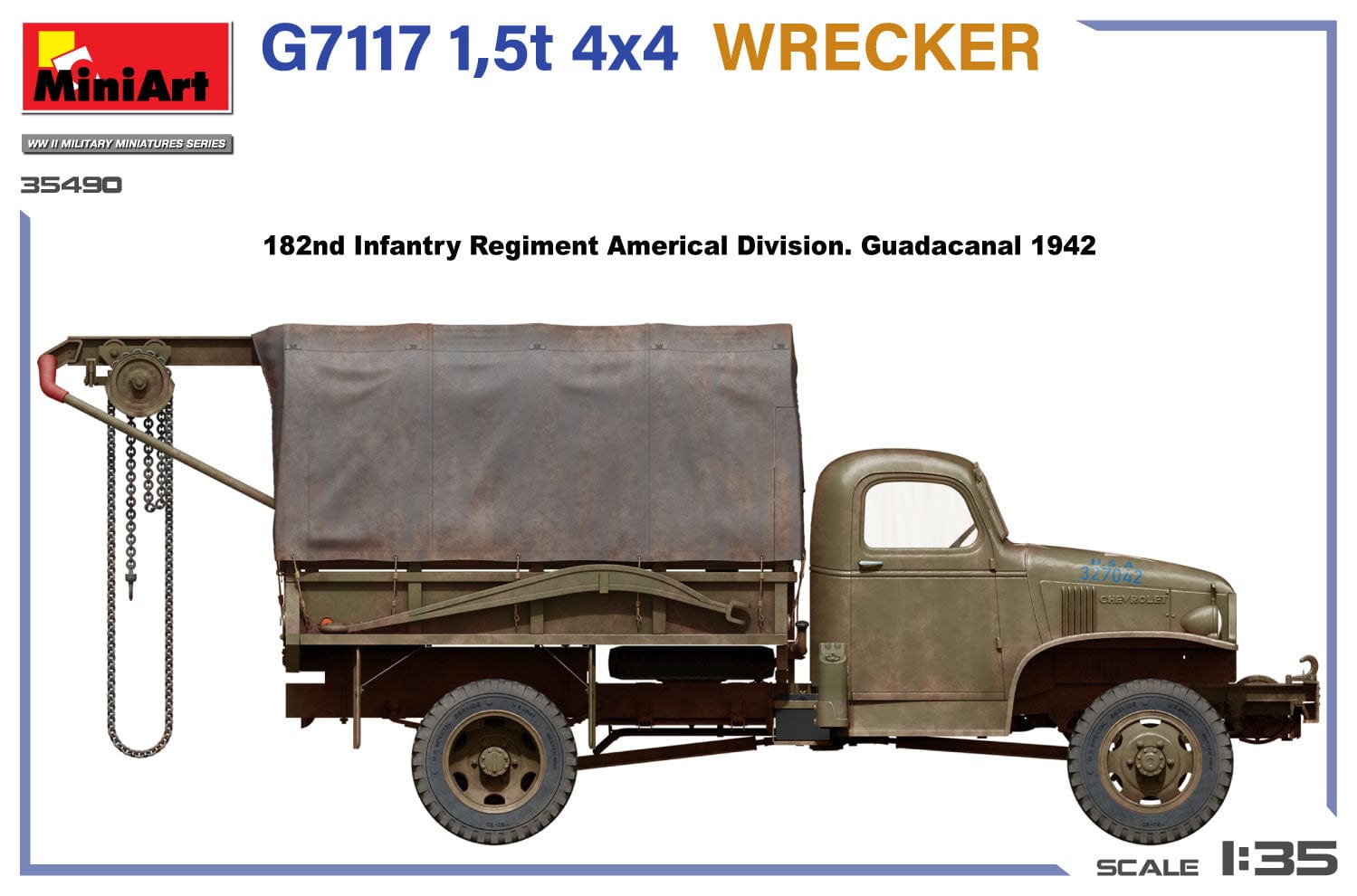 Miniart - 35490 - Chevrolet G7117 1½-ton 4x4 Wrecker - paint schemes