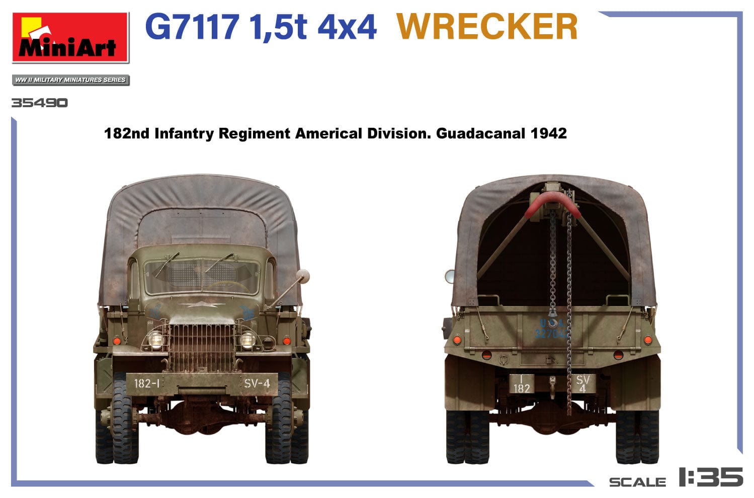 Miniart - 35490 - Chevrolet G7117 1½-ton 4x4 Wrecker - paint schemes