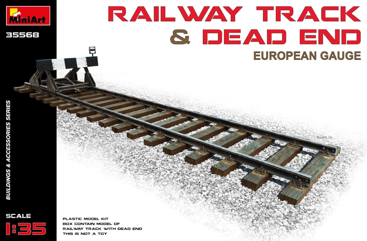 010 - Miniart - 35568 - European Gauge Railway Track and Dead End - primary image