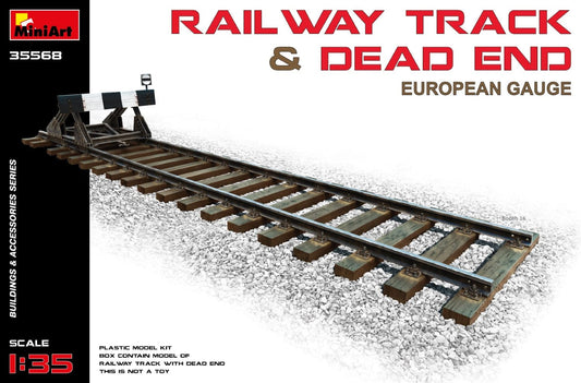 010 - Miniart - 35568 - European Gauge Railway Track and Dead End - primary image