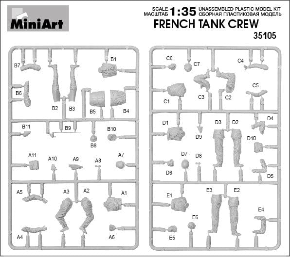 140 - Miniart - 35105 - French Tank Crew - instructions