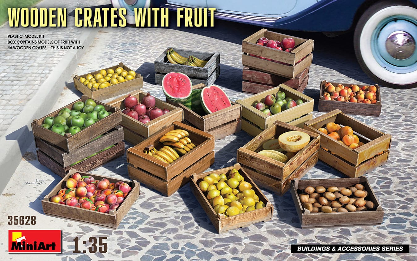 010 - Miniart - 35628 - Fruit and Wooden Crates - primary image