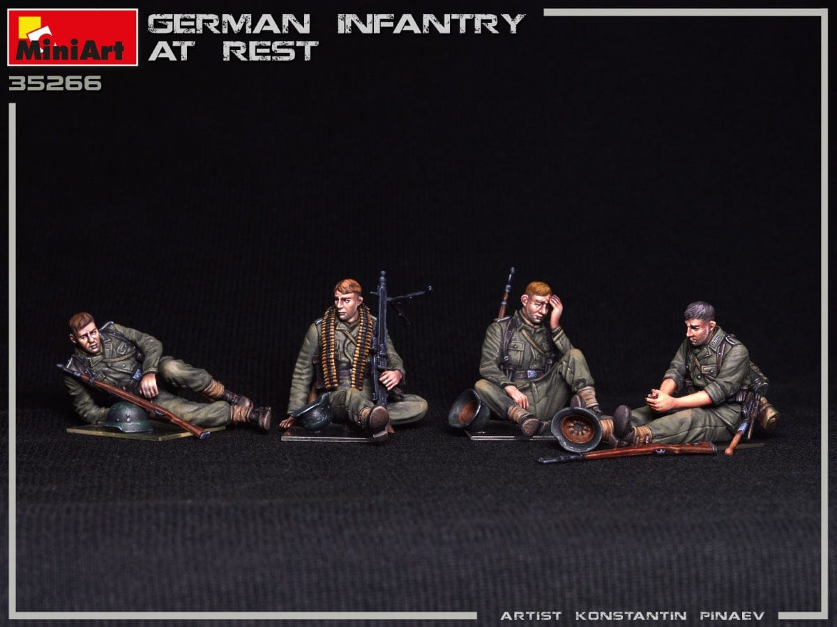 700 - Miniart - 35266 - German Infantry at Rest - painted model