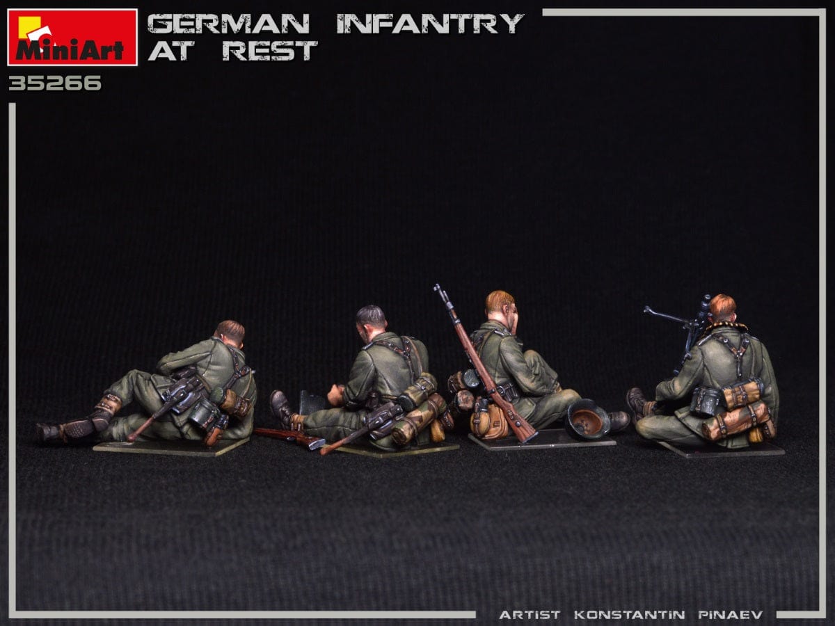 701 - Miniart - 35266 - German Infantry at Rest - painted model