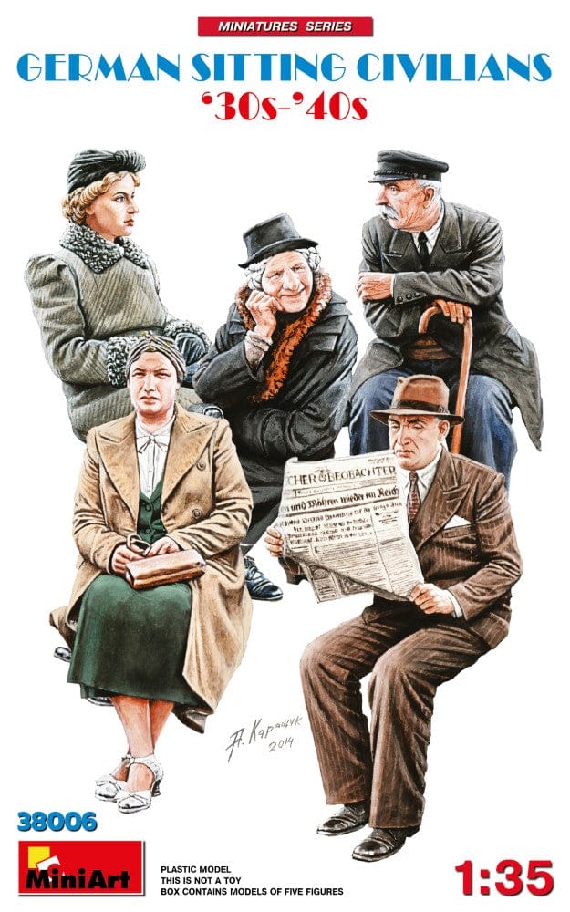 010 - Miniart - 38006 - German Sitting Civilians (1930s-40s) - primary image