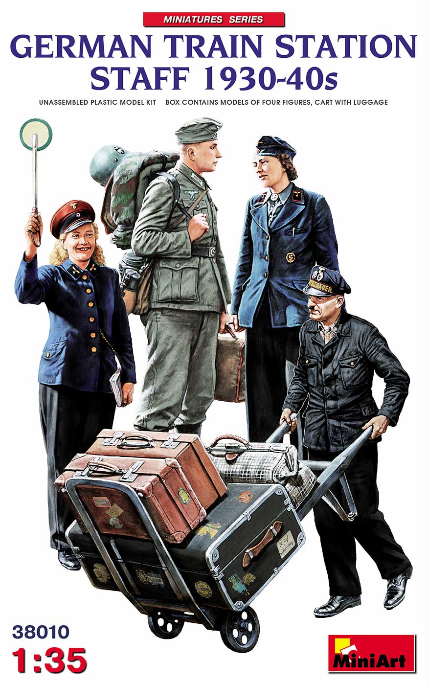 010 - Miniart - 38010 - German Train Station Staff (1930-40s) - primary image
