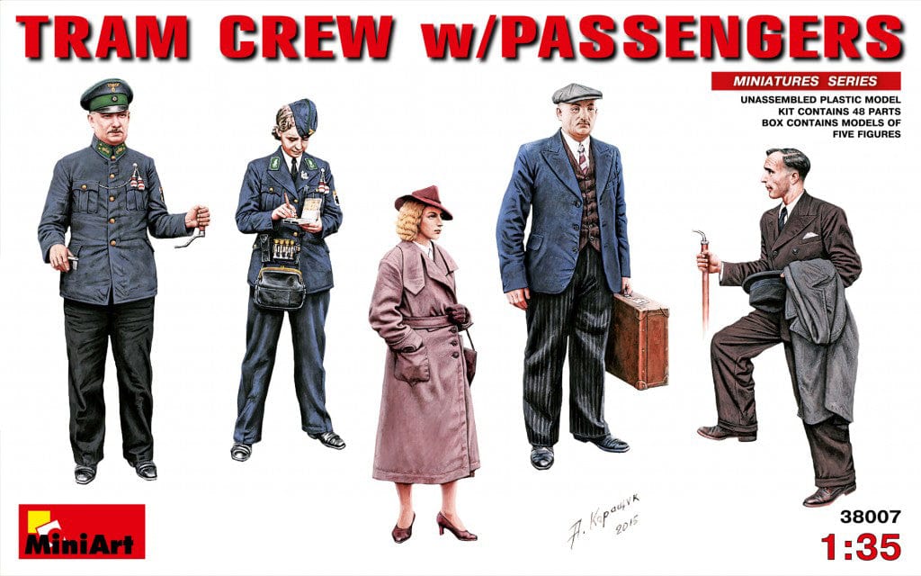 010 - Miniart - 38007 - German Tram Crew and Passengers - primary image