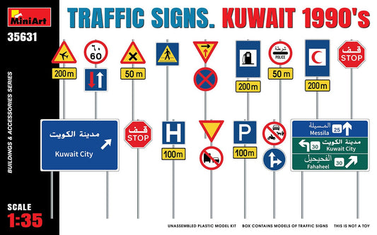 010 - Miniart - 35631 - Kuwaiti Traffic Signs (1990s) - primary image