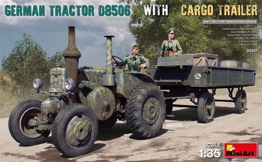 010 - Miniart - 35317 - Lanz Bulldog D8506 with Cargo Trailer - primary image