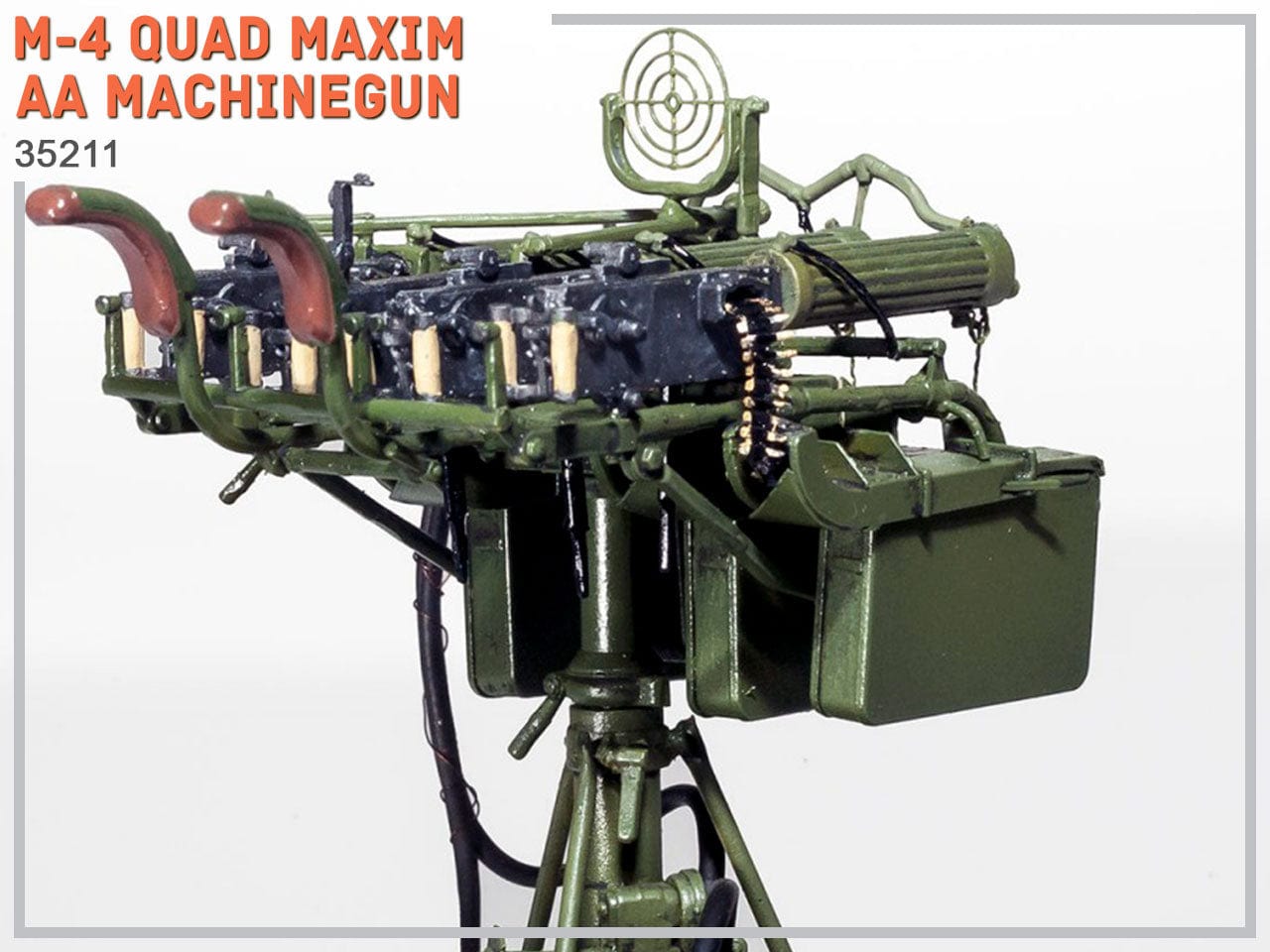701 - Miniart - 35211 - M-4 Quad Maxim AA Machine Gun - painted model
